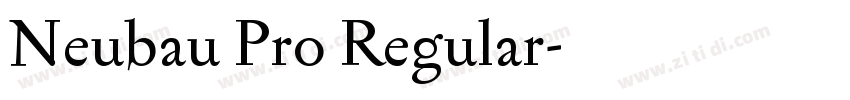 Neubau Pro Regular字体转换